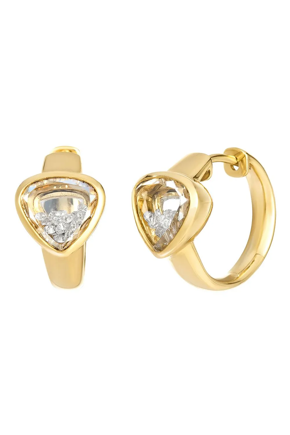 Moritz Glik boucles d'oreilles Neue Heart-ish en or 18ct à diamants | Image 2