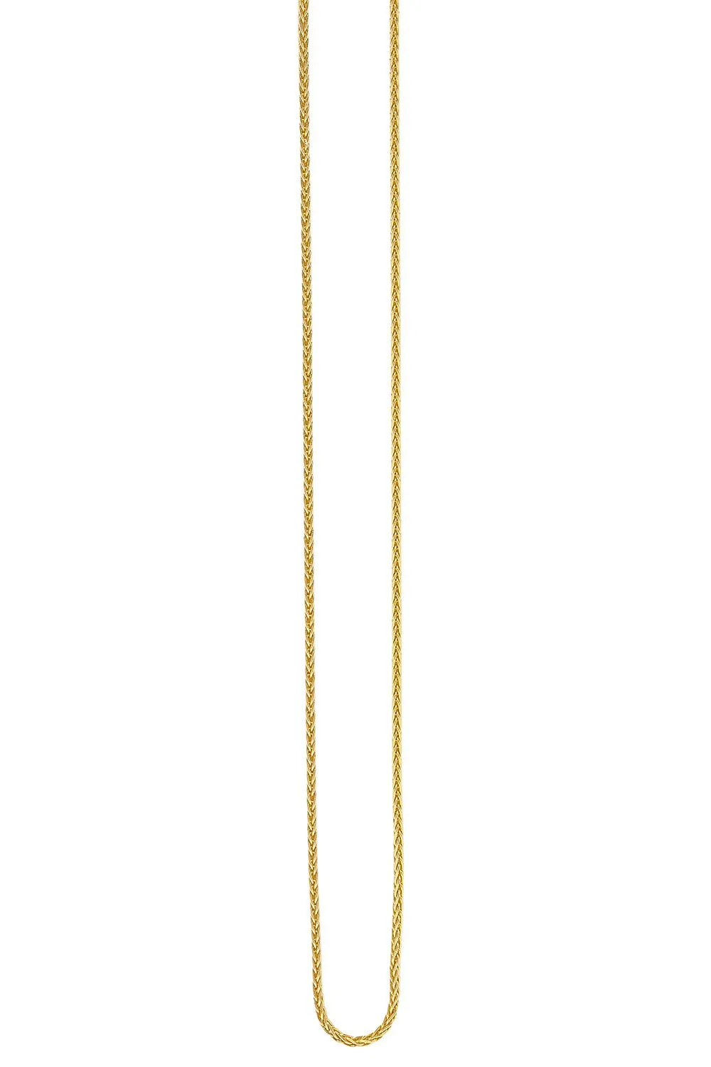 Azlee 18k Yellow Gold Wheat Necklace In Gold