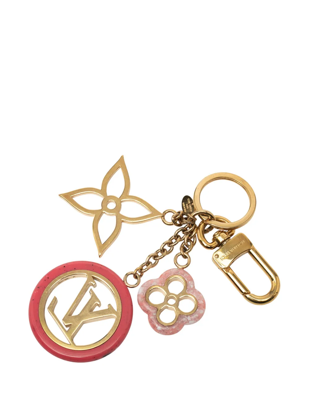 Louis Vuitton Pre-Owned 2017 Gold Plated Colorline Bag Charm and Holder key chain | Men | Image 2