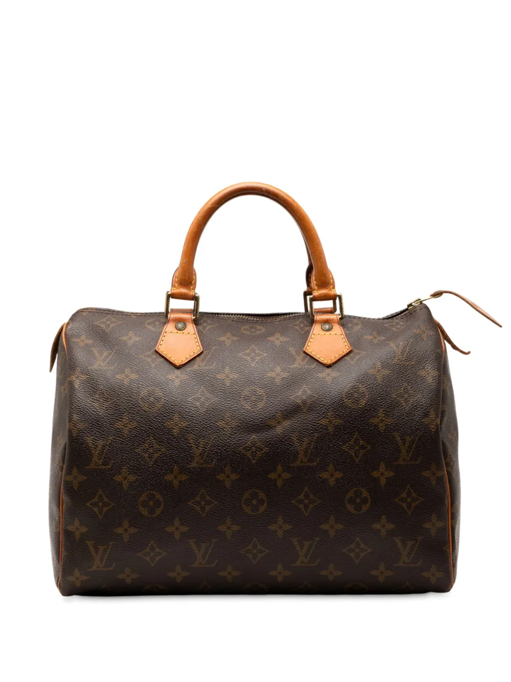 Pre-owned Louis Vuitton 1994 Monogram Speedy 30 Boston Bag In Brown