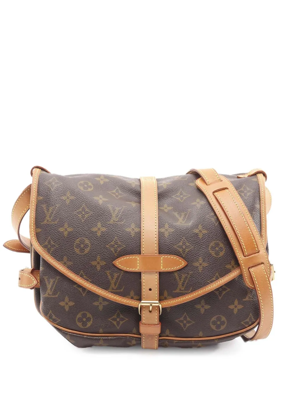 Louis Vuitton Pre-Owned 2000 Monogram Saumur 30 crossbody bag - ブラウン Louis Vuitton Pre-Owned 2000 Monogram Saumur 30 crossbody bag - ブラウン