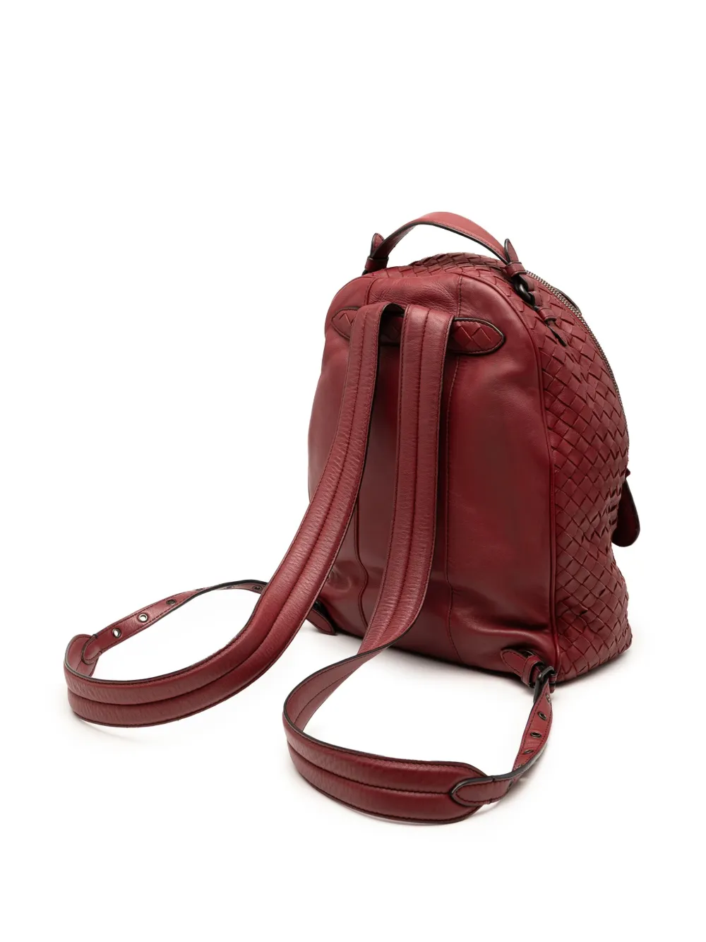  Bottega Veneta Pre-owned 2012-2025 Nappa Intrecciato Backpack - Red 