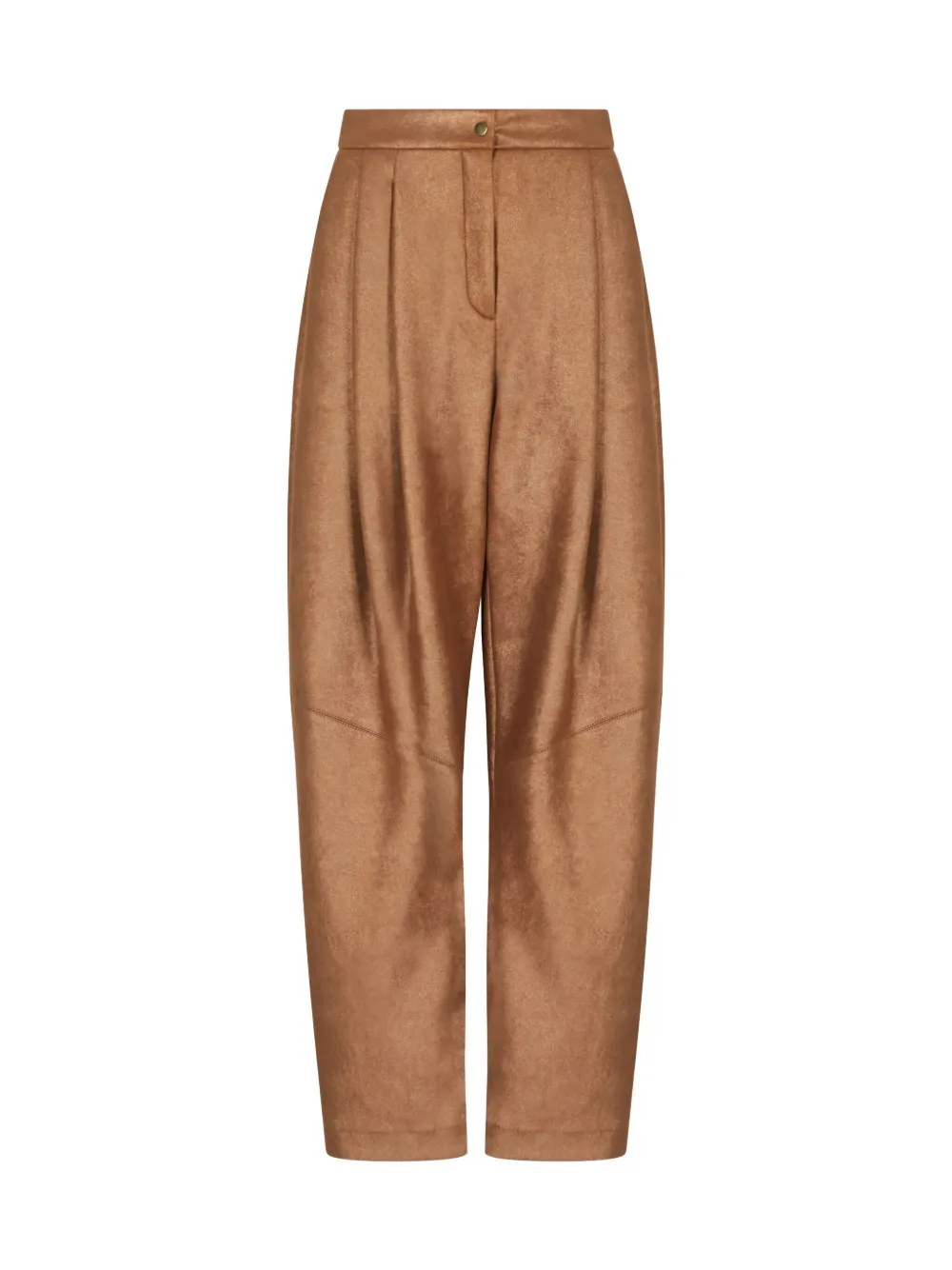 Giorgio Armani pleated tapered trousers - Bruin