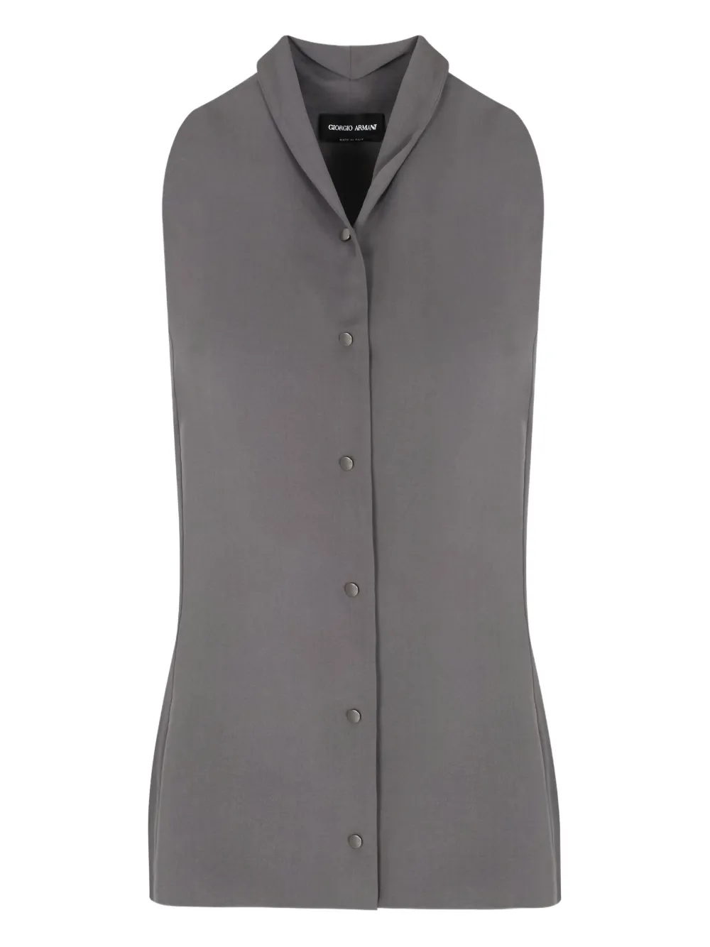 Giorgio Armani Silk Shirt In Gray