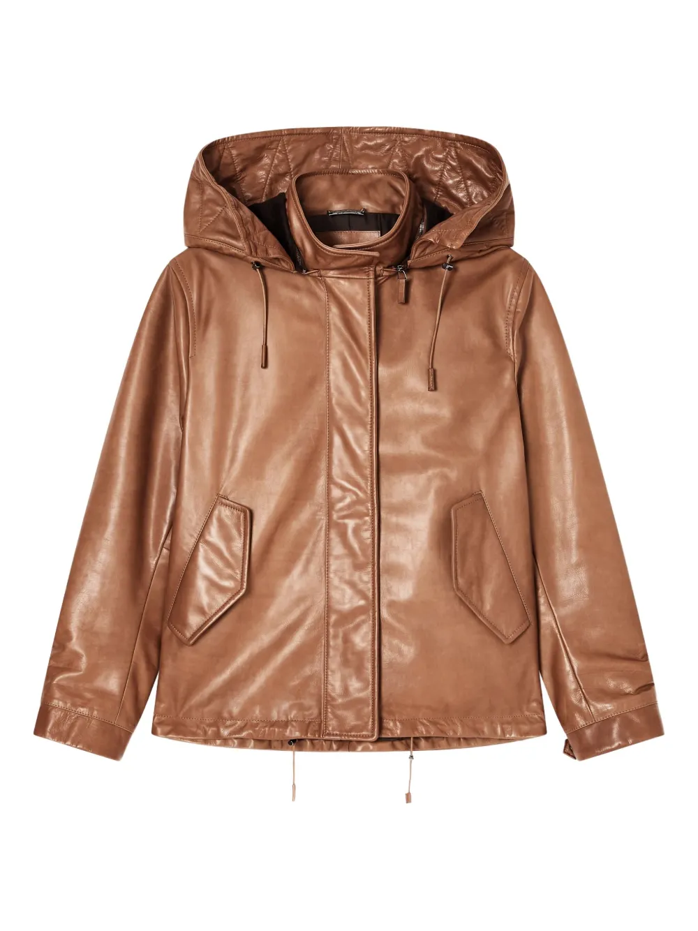 Giorgio Armani abrigo con capucha | marrón | Image 1