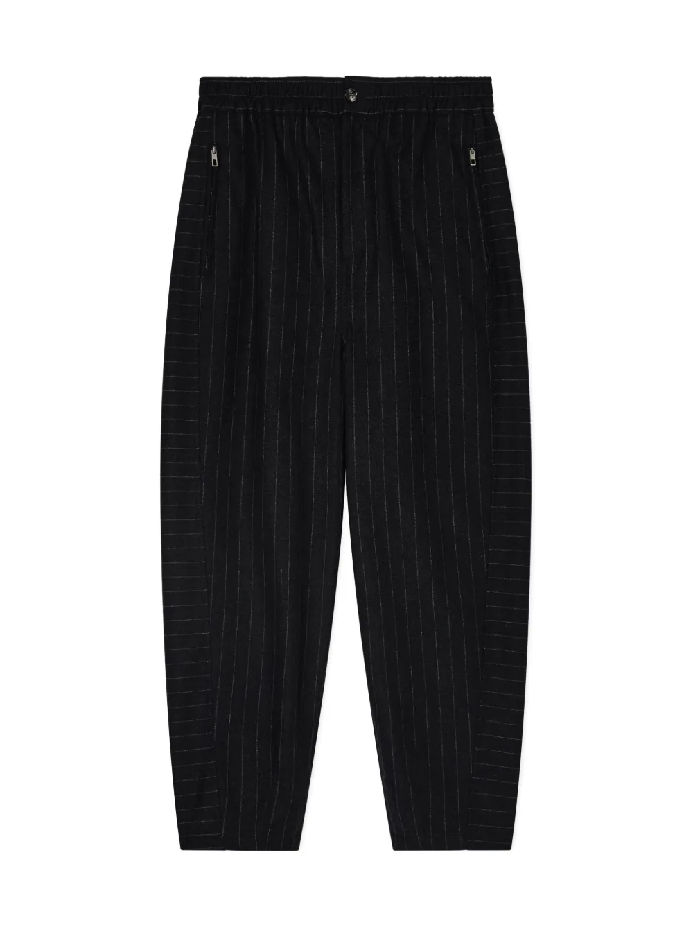 Giorgio Armani pinstriped tapered trousers - Zwart