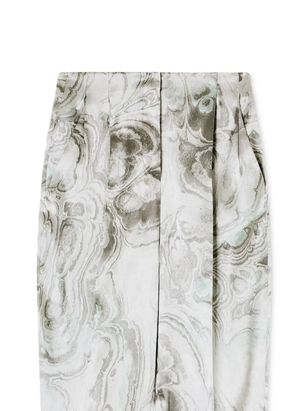 Giorgio Armani Broek met geplooid detail en tie-dye effect Beige