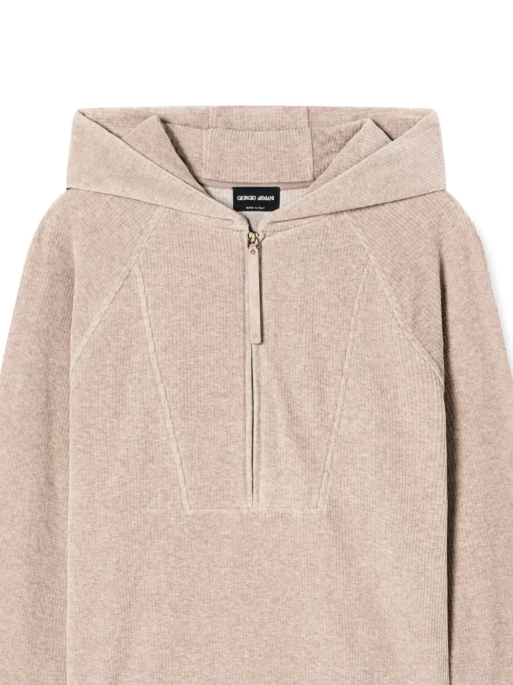 Giorgio Armani zip-up hoodie - Beige