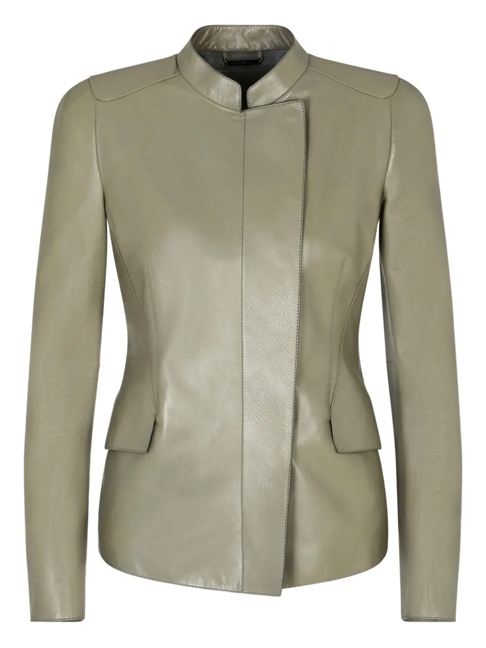 Giorgio Armani leather coat – Neutrals