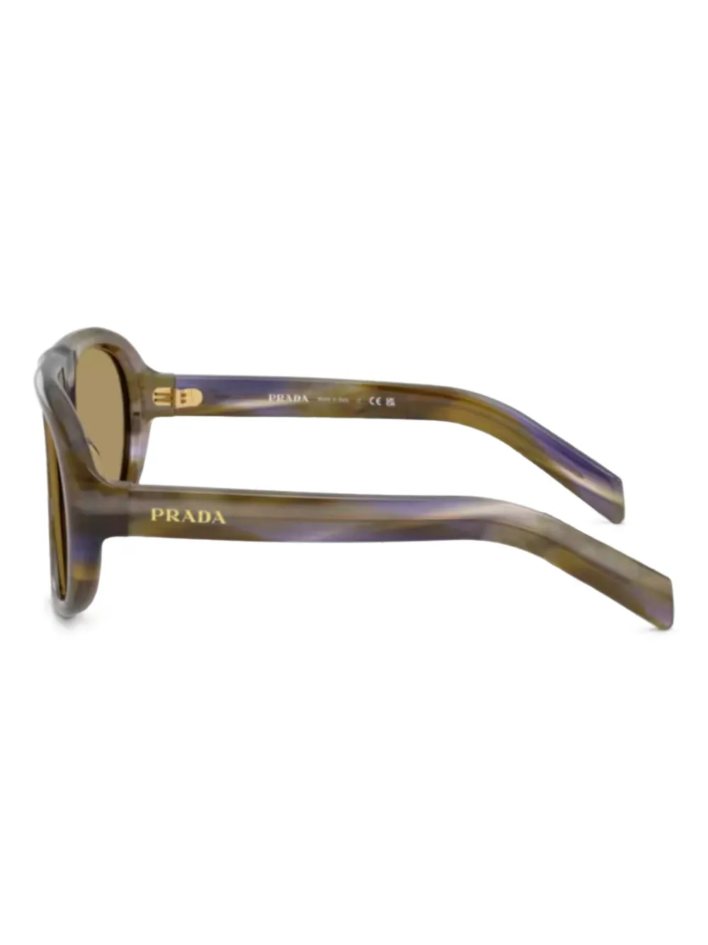 Prada Eyewear Browline zonnebril Bruin