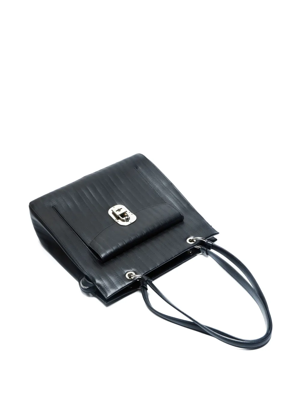 Pre-owned Ferragamo 2000-2015s Flap Shoulder Bag In Black