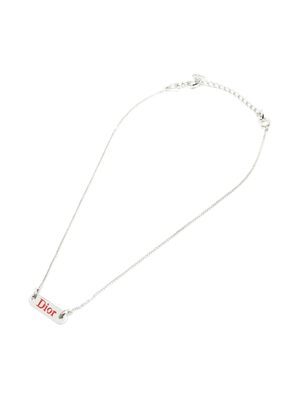 Christian Dior Pre-Owned 1990-2000s ロゴ ネックレス - シルバートーン Christian Dior Pre-Owned 1990-2000s ロゴ ネックレス - シルバートーン