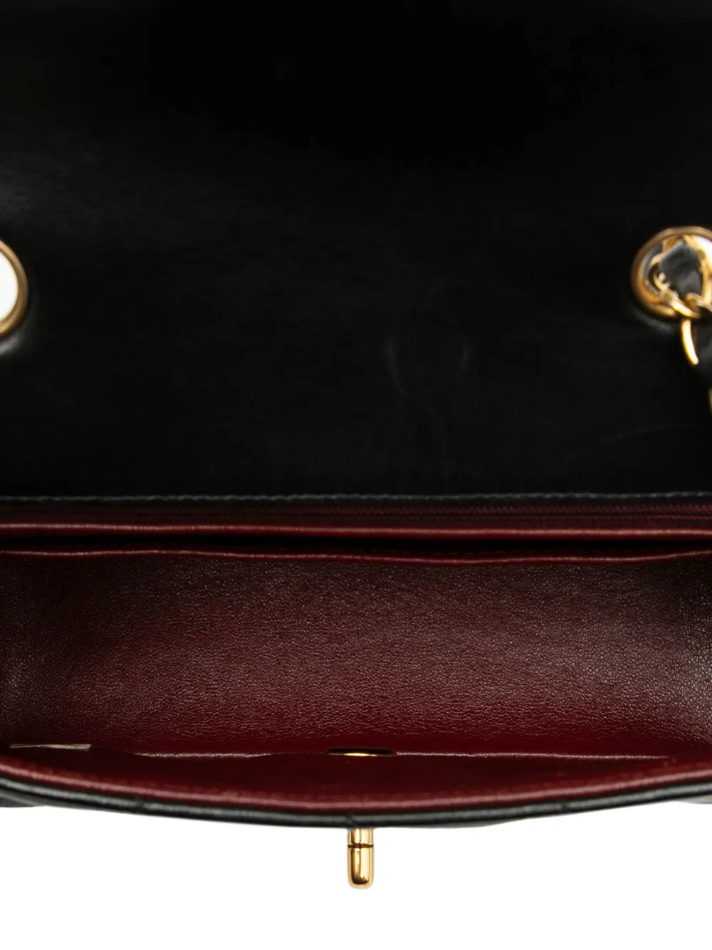 Pre-owned Chanel 1991-1994 Small Lambskin Diana Flap Crossbody Bag In Black