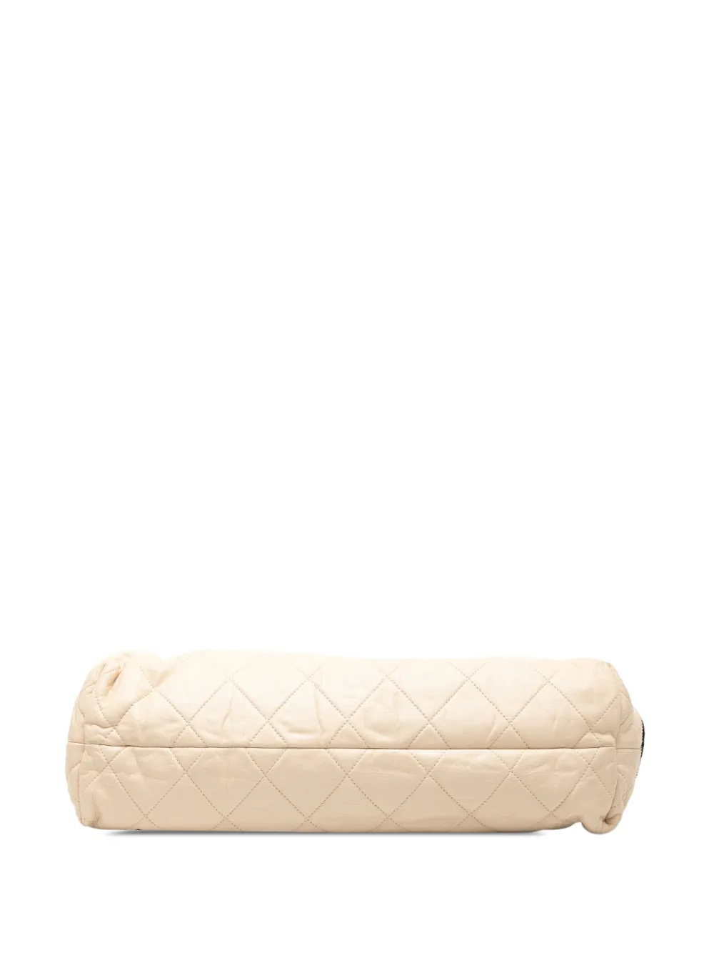 Pre-owned Chanel 2008-2009 Quilted Lambskin East West Mademoiselle Accordion Flap Satchel In Brown