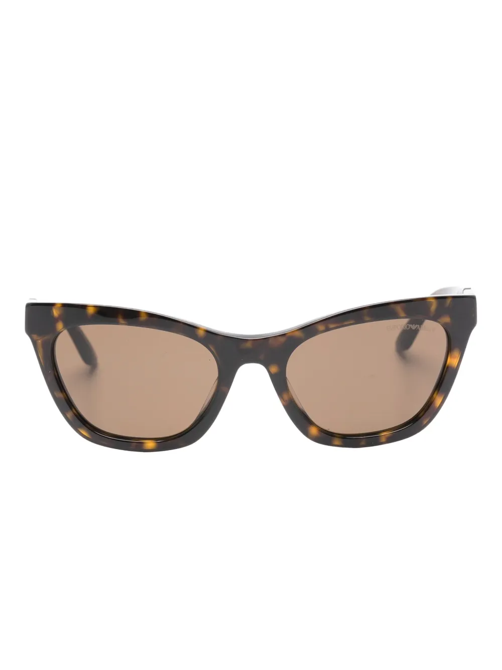 Emporio Armani geometric logo sunglasses - Marrone