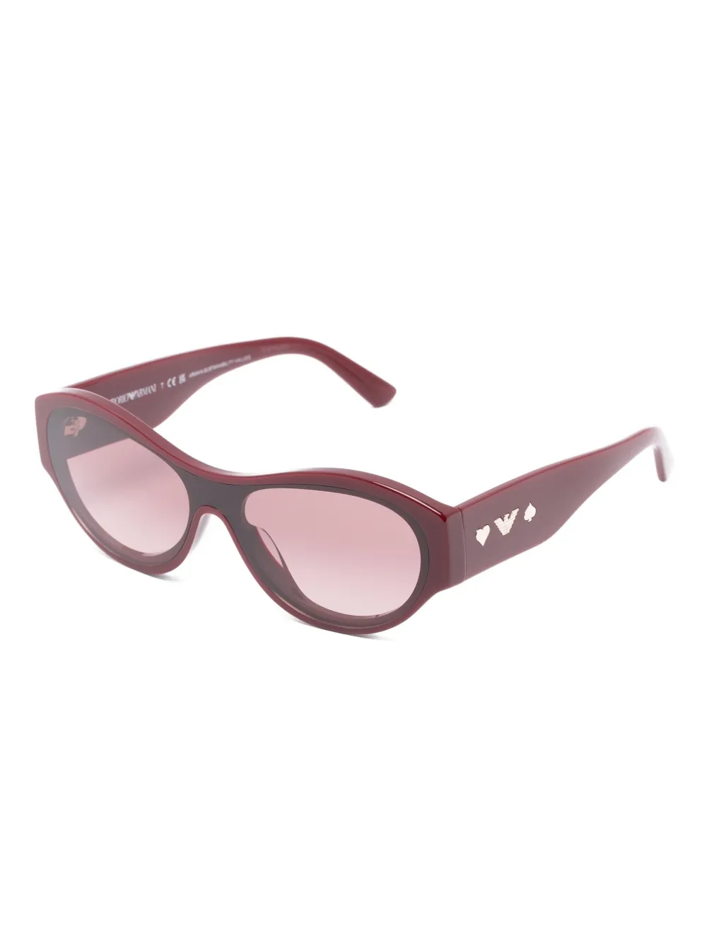 Emporio Armani geometric sunglasses - Rood