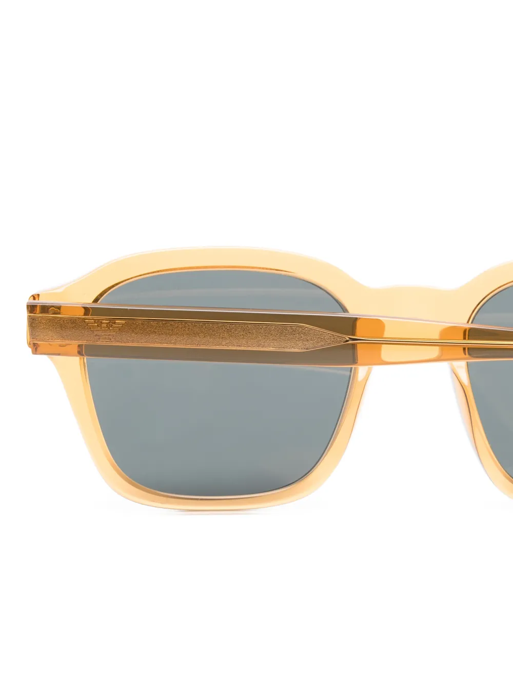 Emporio Armani Zonnebril met rechthoekig montuur Bruin