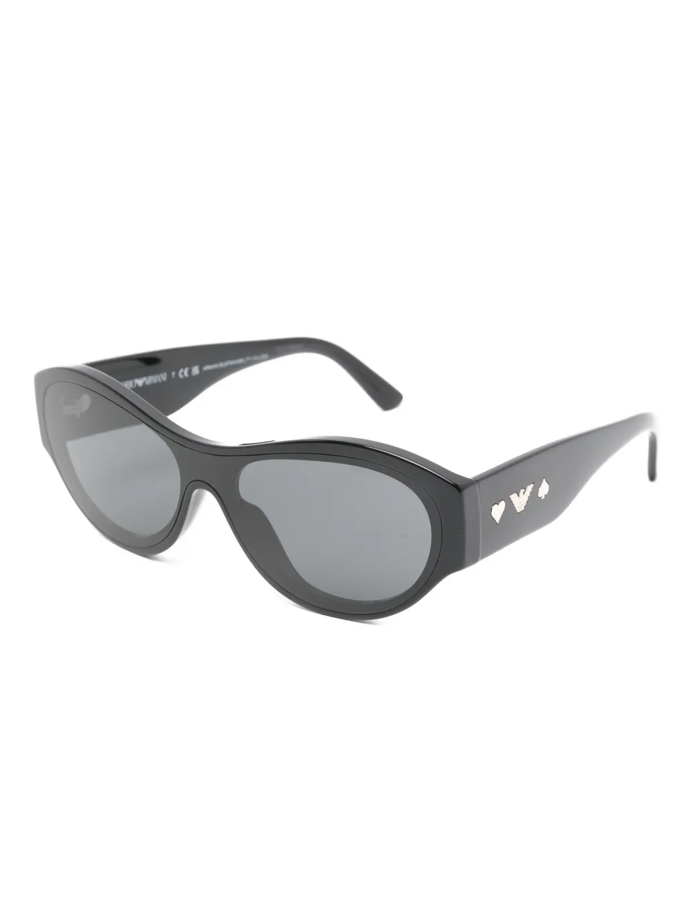 Emporio Armani heart spade sunglasses - Zwart