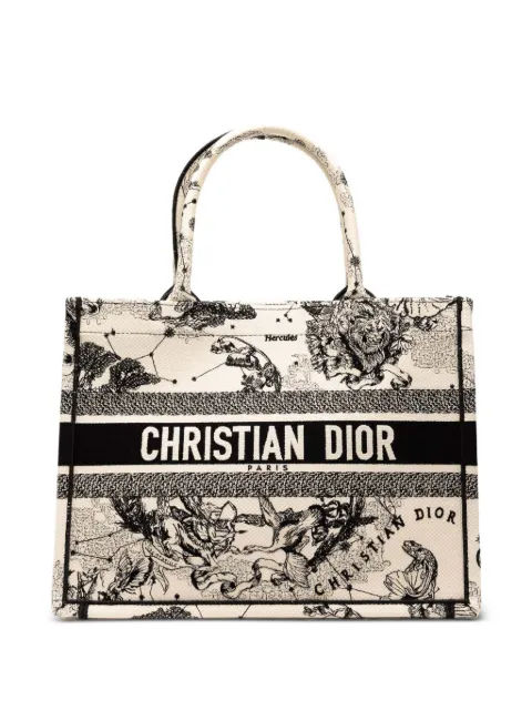Christian Dior Pre-Owned 2023 Medium Canvas Embroidered Zodiac Toile De Jouy Book tote bag