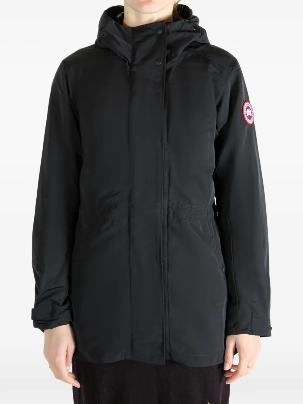 Canada Goose Hooded Jacket In Black