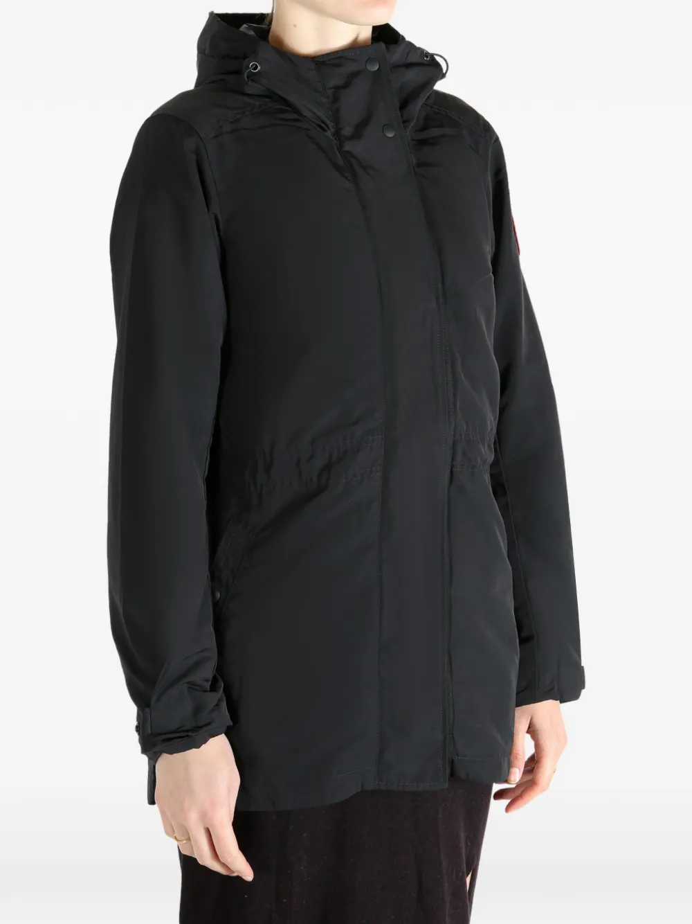 Canada Goose Hooded Jacket In Black