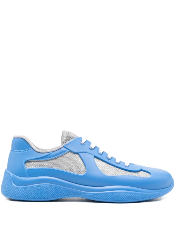 Prada Linea Rossa 25mm America's Cup Sneakers | Blue | FARFETCH