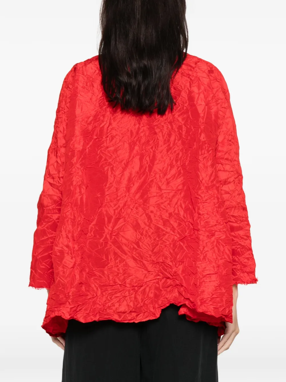 Daniela Gregis V-neck Silk Blouse In Red