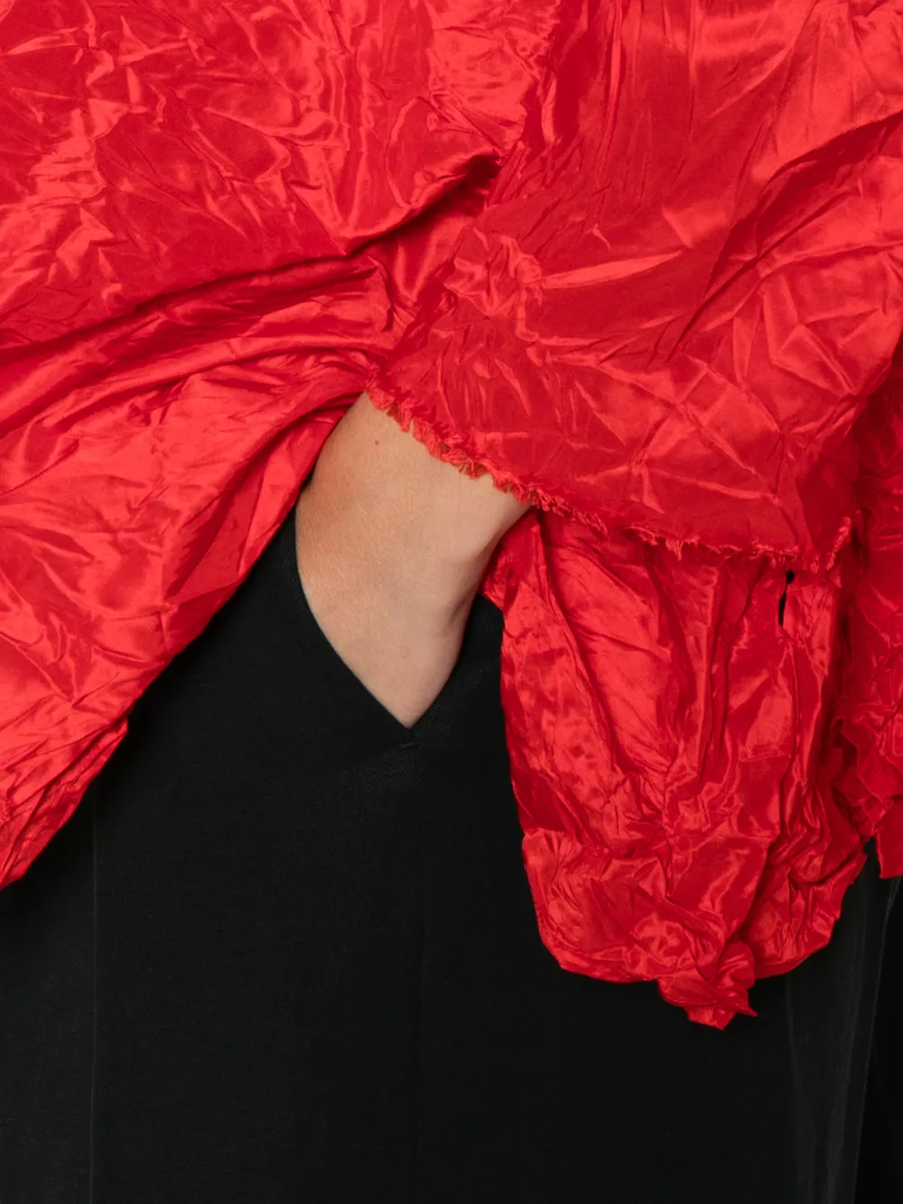 Daniela Gregis V-neck Silk Blouse In Red