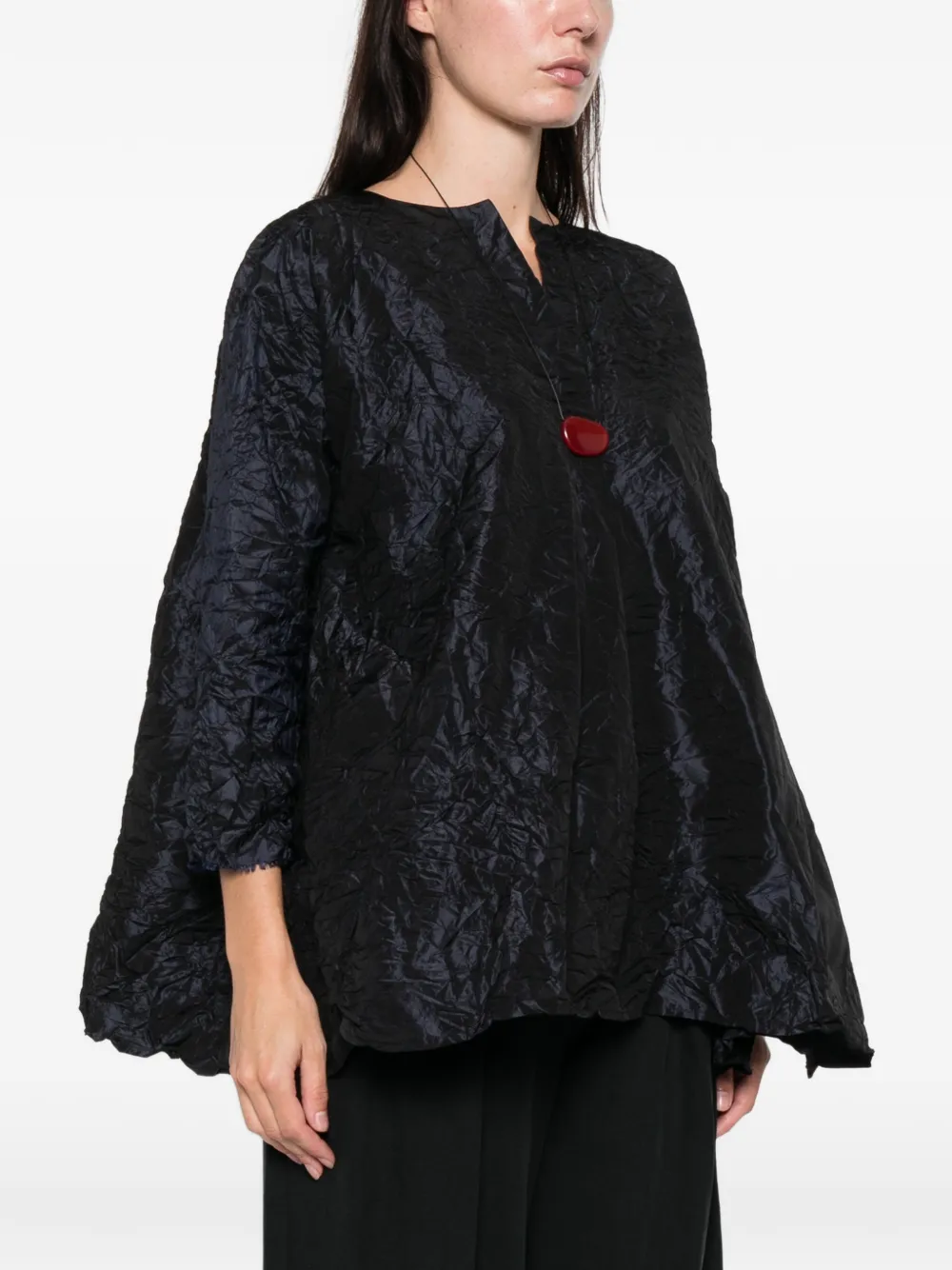 Daniela Gregis V-neck Silk Blouse In Blue