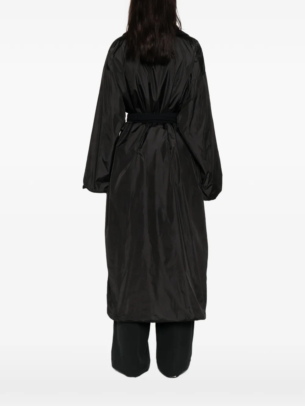 Daniela Gregis Reversible Belted Coat In Black