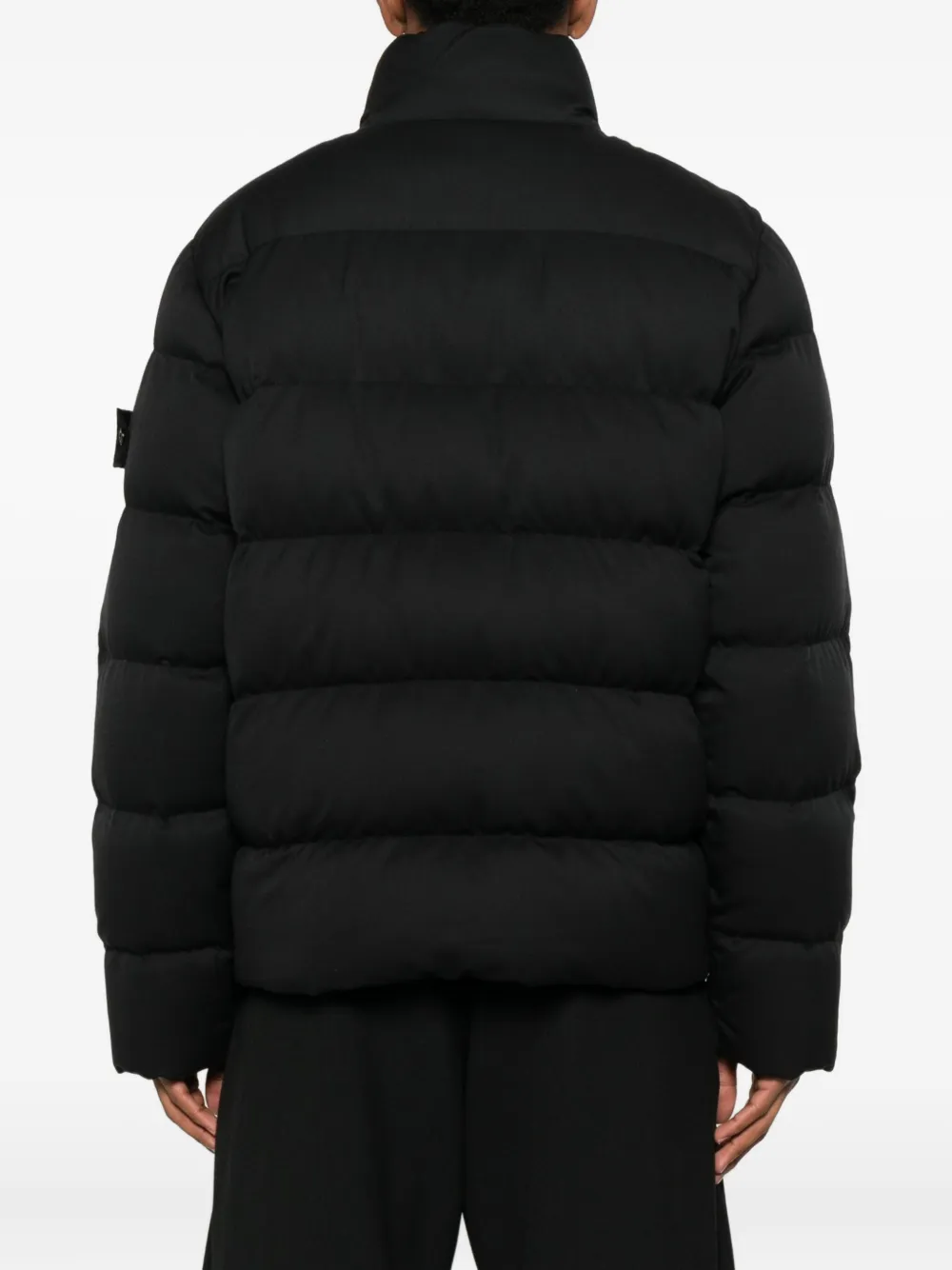 Stone Island Gewatteerd jack Zwart