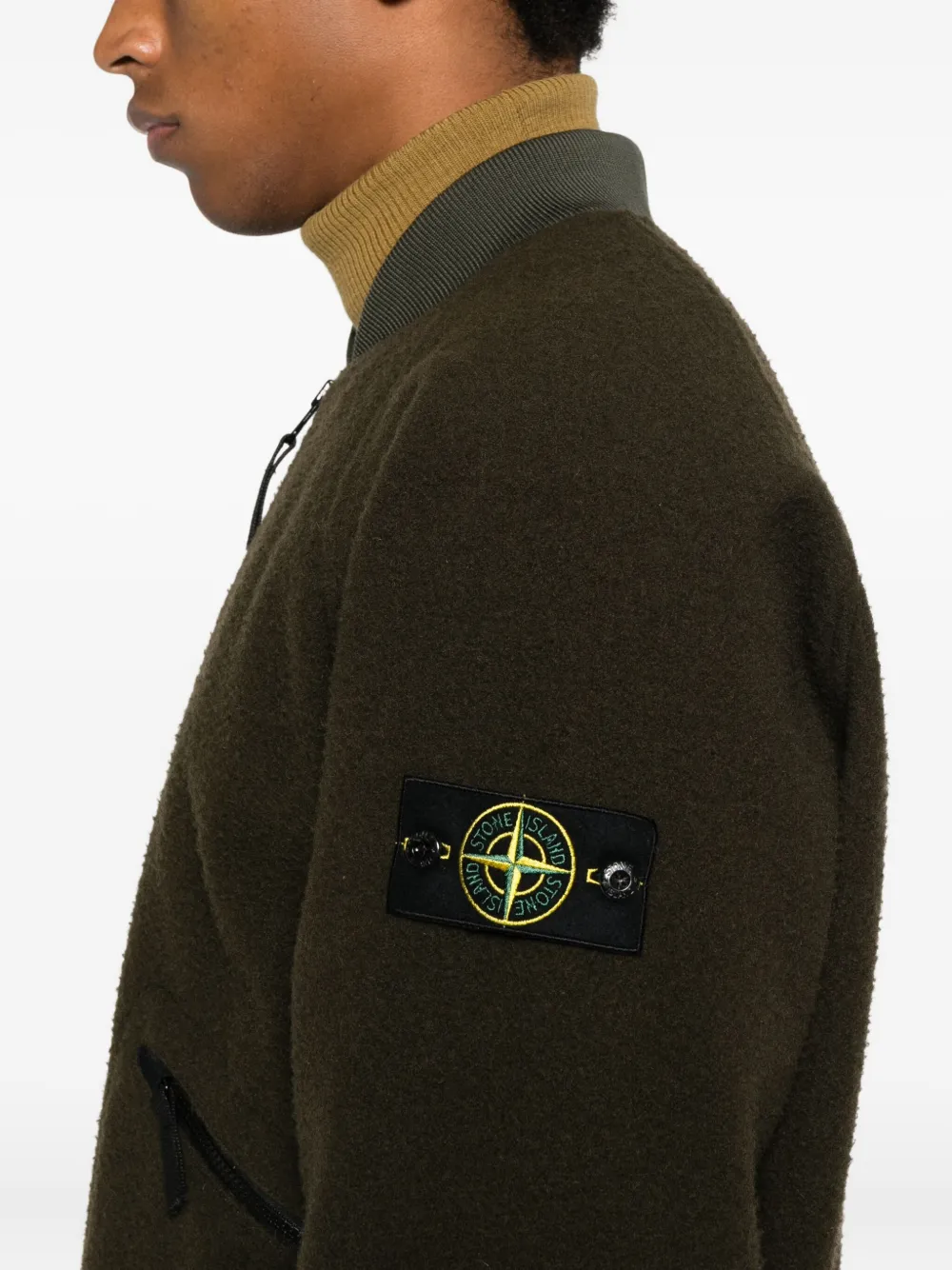 Stone Island Bomberjack met logopatch Groen
