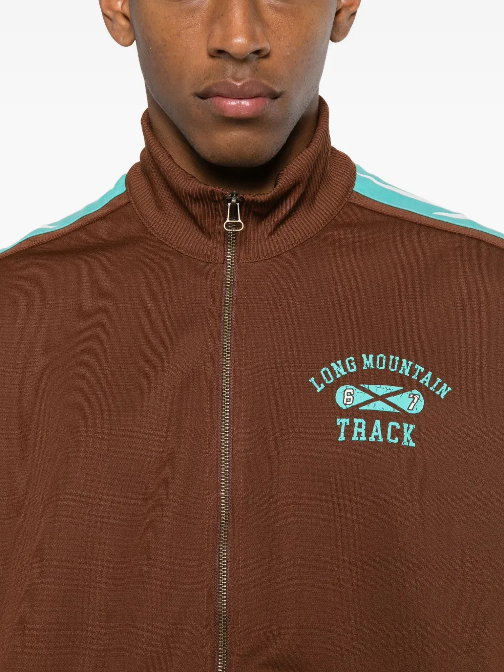 Champion Gestreepte sweater met rits Bruin