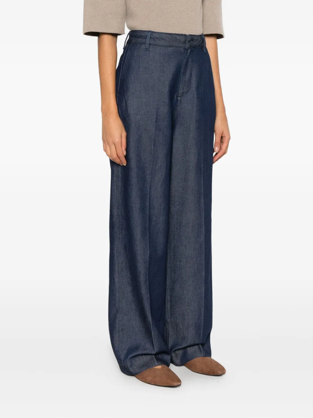 Calvin Klein Jeans met persplooi Blauw