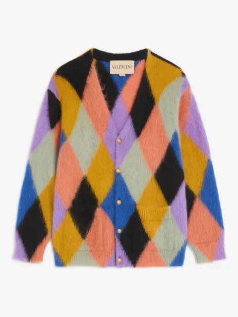 Valentino Garavani Rhombelle-pattern button-up cardigan