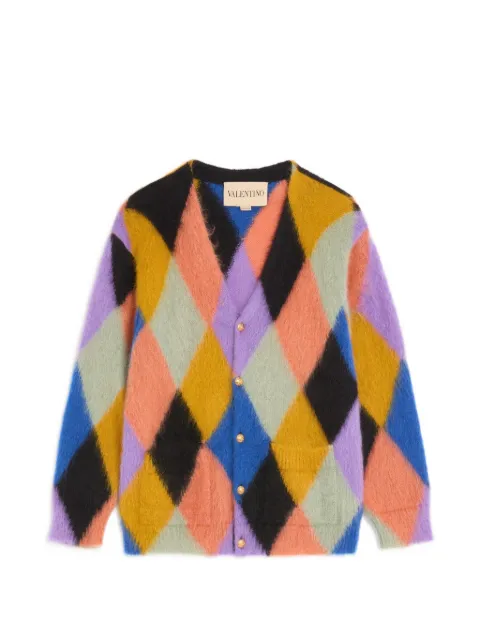 Valentino Garavani mohair wool cardigan with Rhombelle pattern