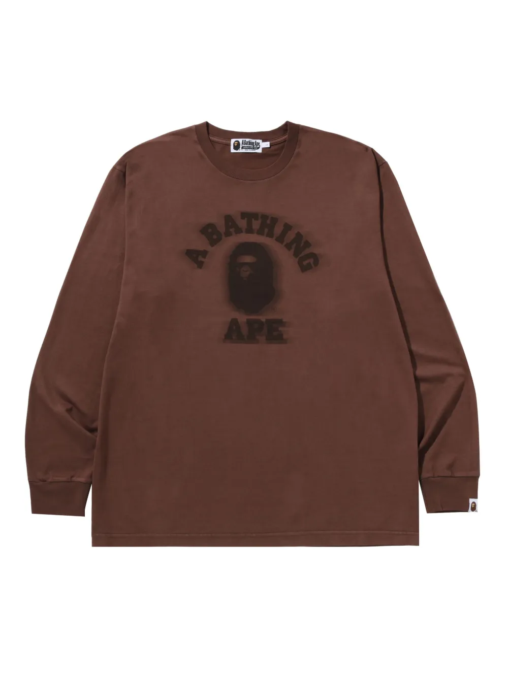 A BATHING APE® playera manga larga | marrón | Image 1