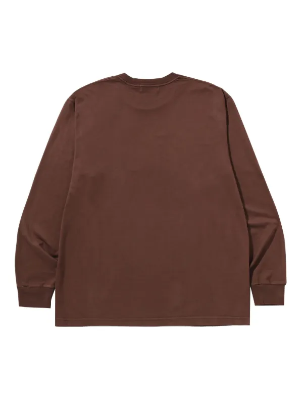 A BATHING APE® long-sleeve T-shirt | Brown | FARFETCH PH
