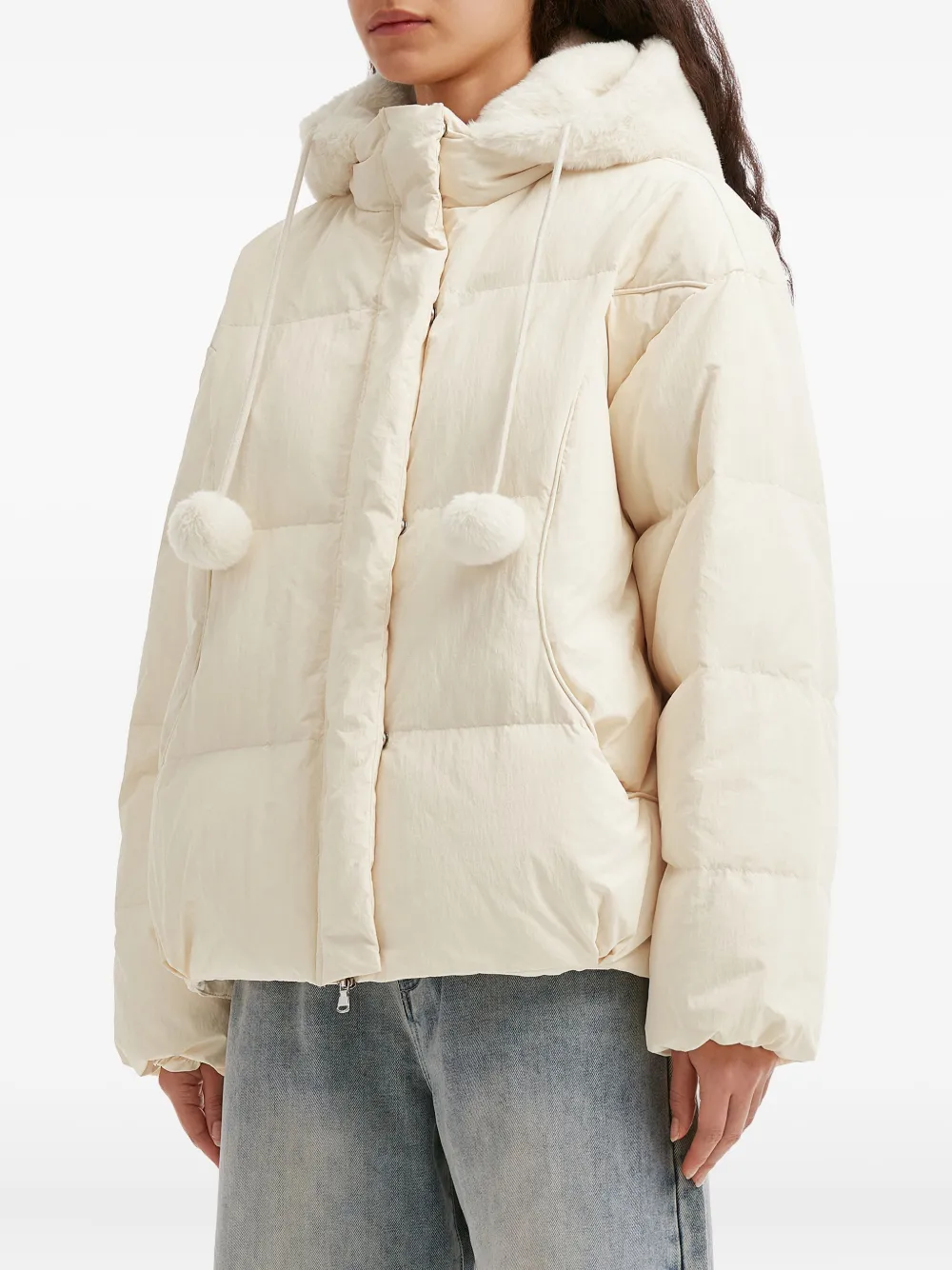 B+ab Faux Fur-hooded Jacket In Multi