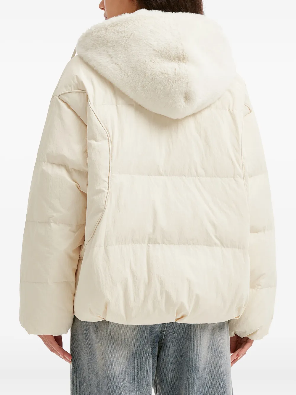 B+ab Faux Fur-hooded Jacket In Multi