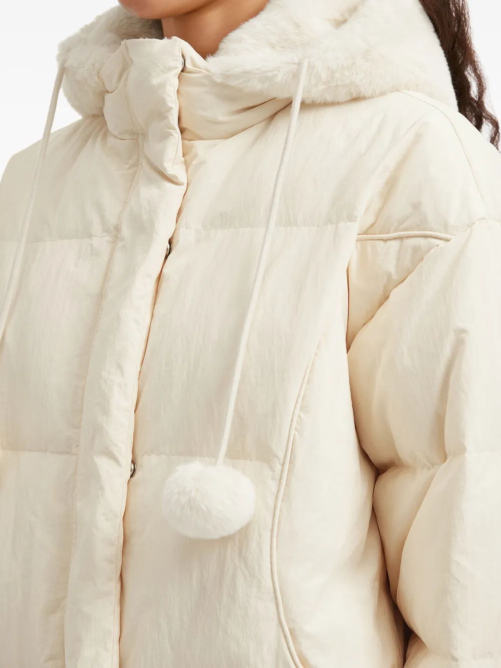 B+ab Faux Fur-hooded Jacket In Multi