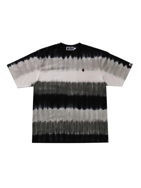 A BATHING APE® tie-dye logo-embroidered T-shirt