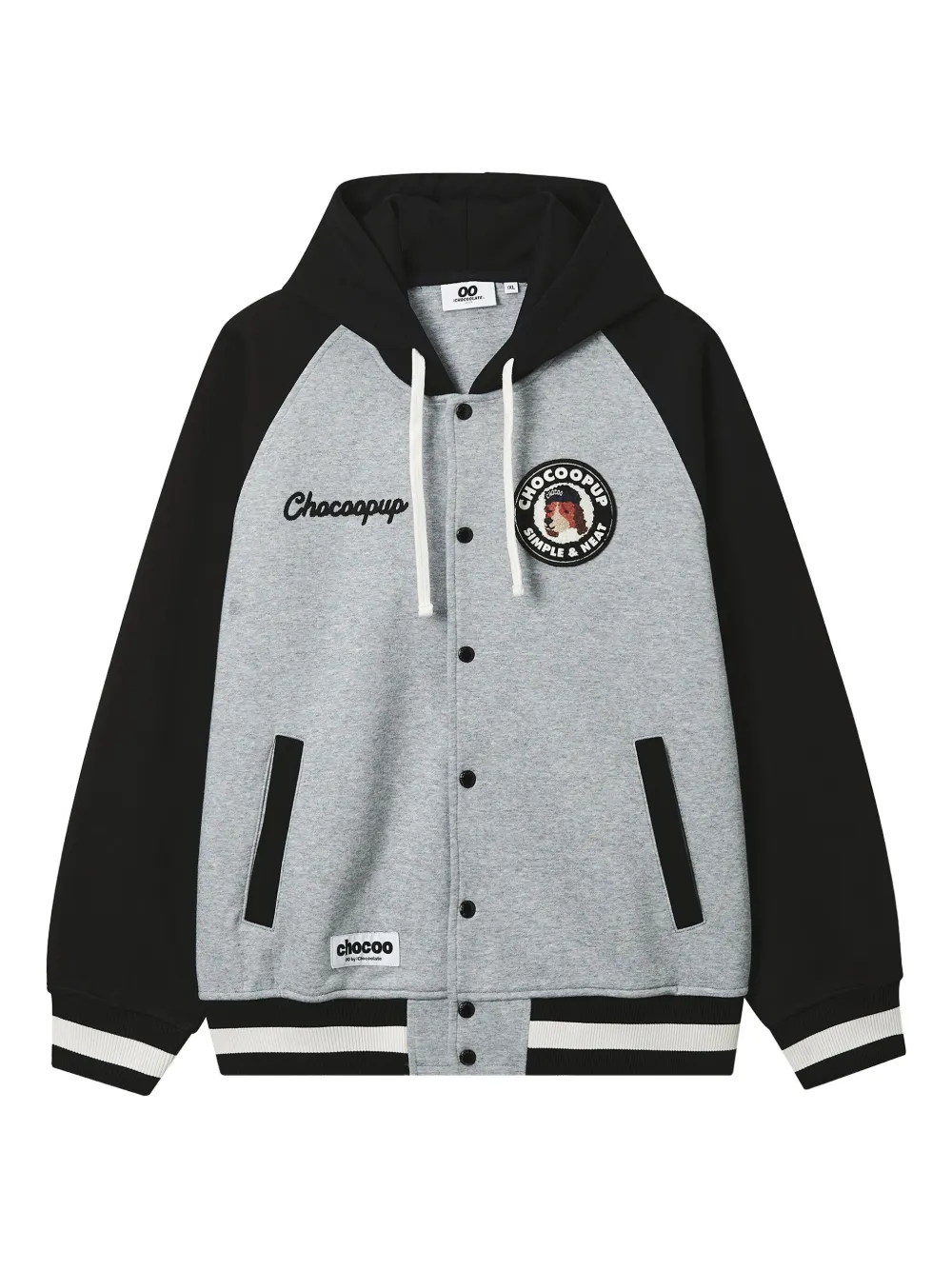 CHOCOOLATE appliqué buttoned hoodie | gris | Image 1
