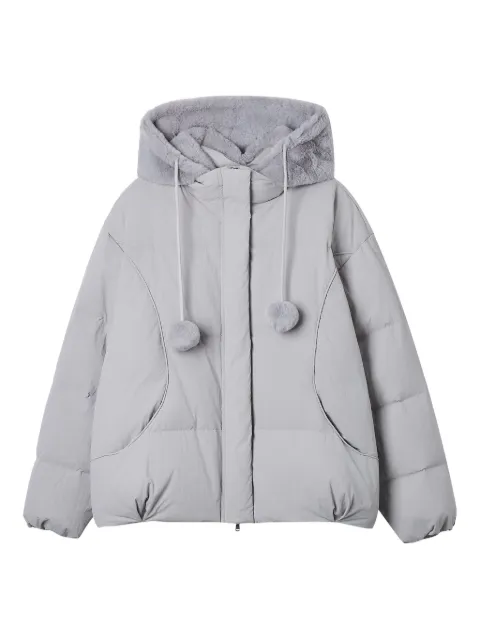 b+ab chamarra capitonada con detalle de pompones