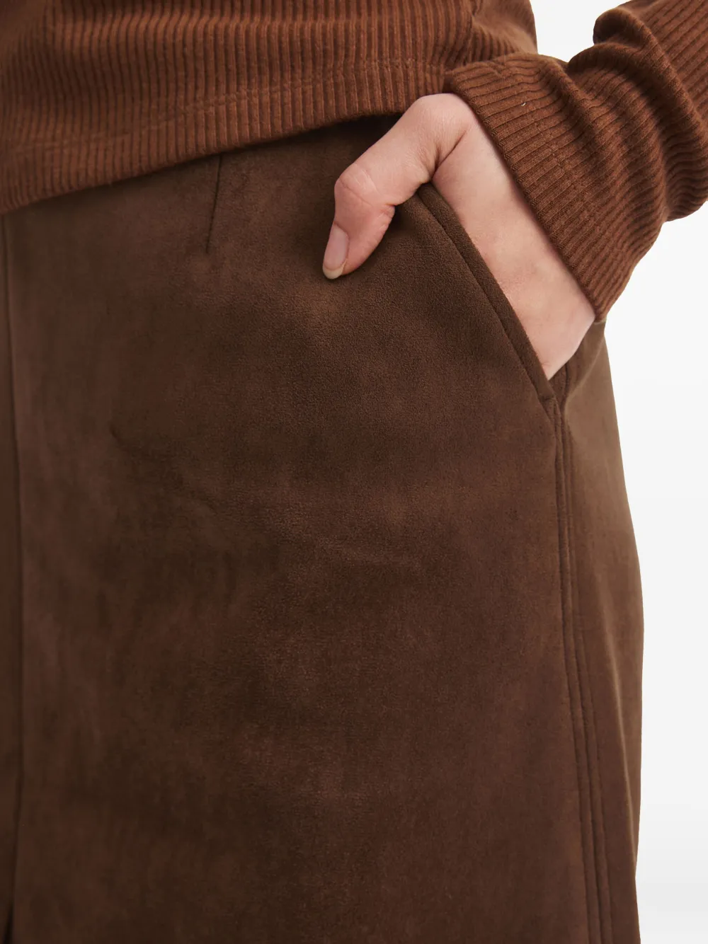 B+ab Side-pockets Mini Skirt In Brown