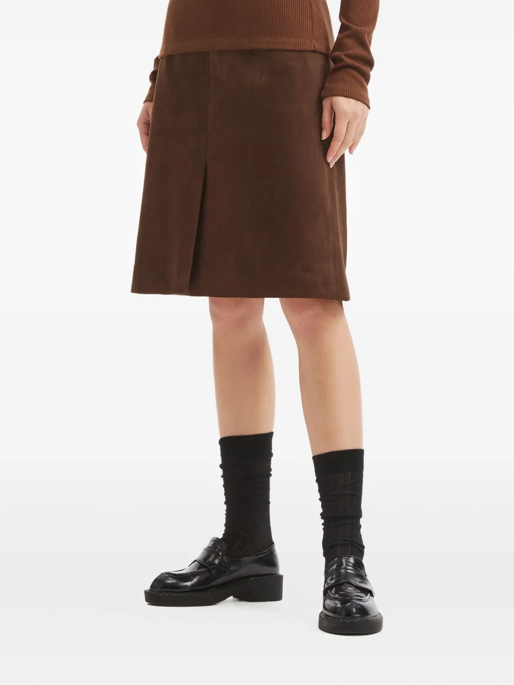 B+ab Side-pockets Mini Skirt In Brown