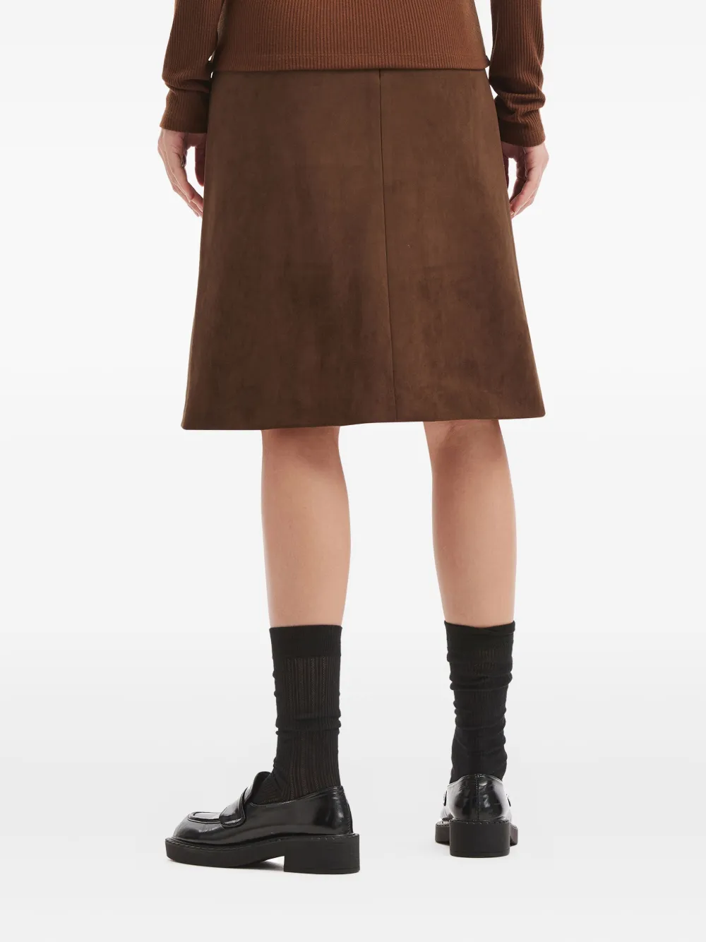 B+ab Side-pockets Mini Skirt In Brown