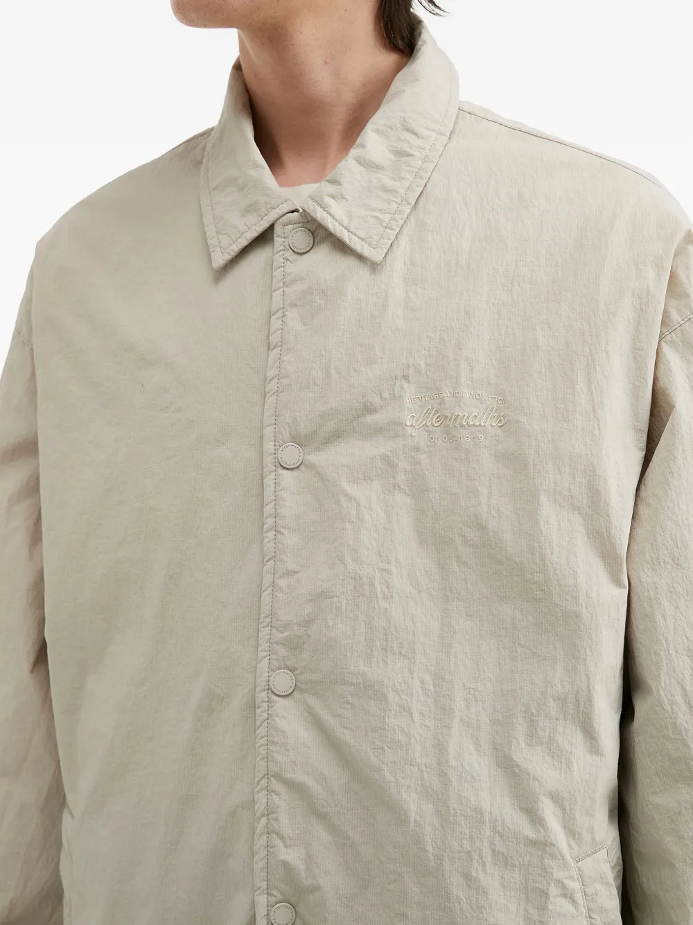 Aftermaths Snap-button Overshirt In Neutral