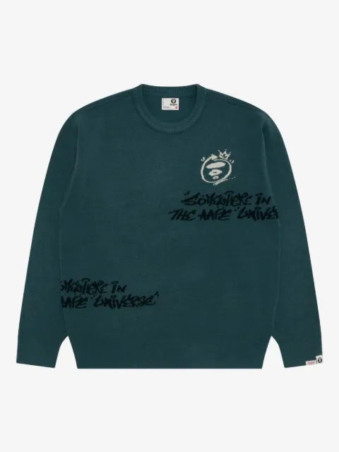 AAPE BY *A BATHING APE® suéter con cuello redondo