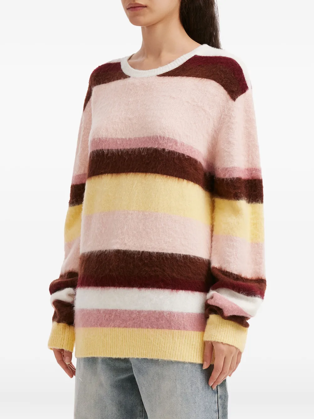 B+ab Striped Hooded Sweater In Multi